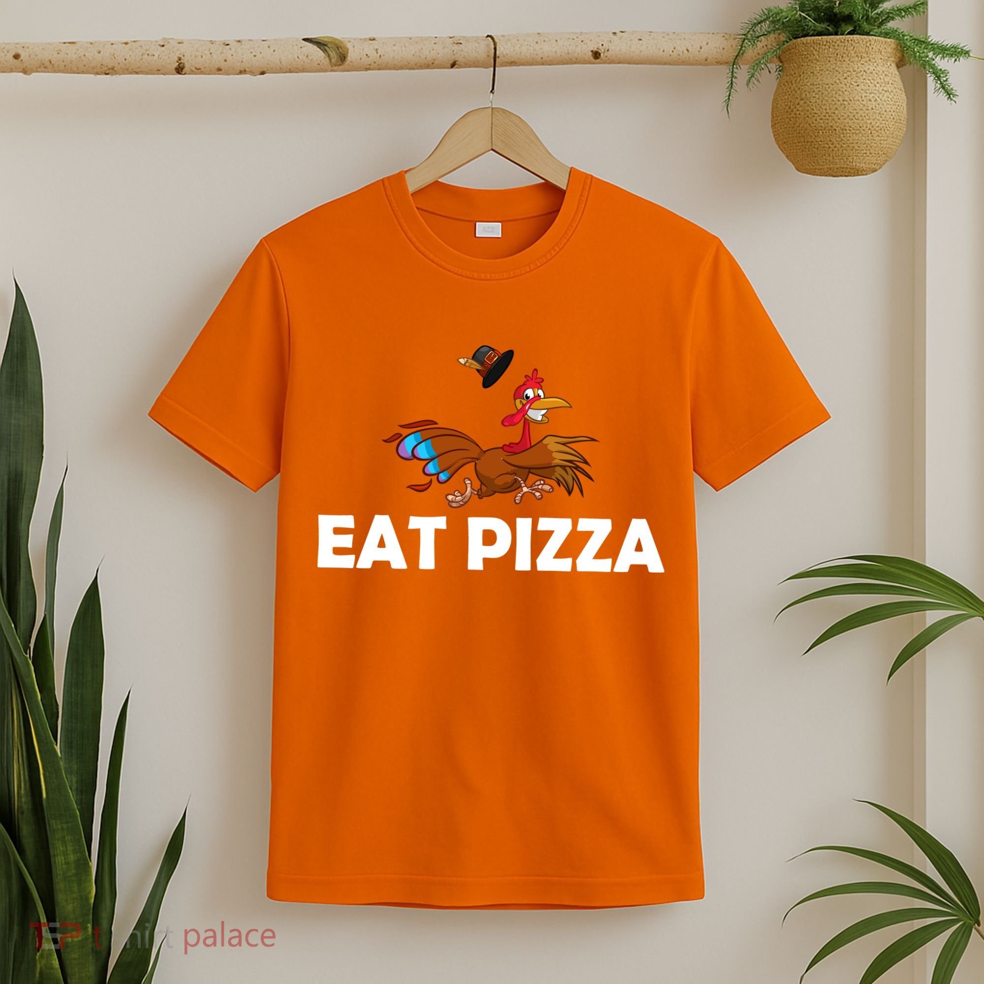 Eat Pizza Not Turkey Funny Thanksgiving T-Shirt