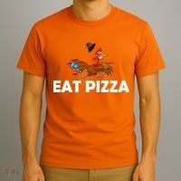 Eat Pizza Not Turkey Funny Thanksgiving T-Shirt thumb 3