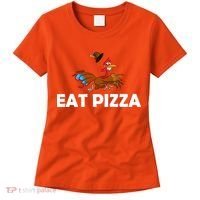Eat Pizza Not Turkey Funny Thanksgiving Women's T-Shirt thumb 0
