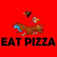 Eat Pizza Not Turkey Funny Thanksgiving Santa Hat thumb 1