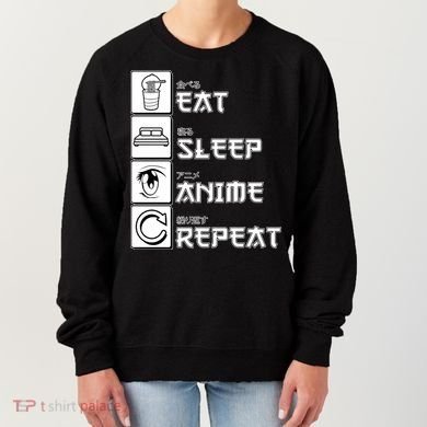 Eat Sleep Anime Repeat Women's Sweatshirt