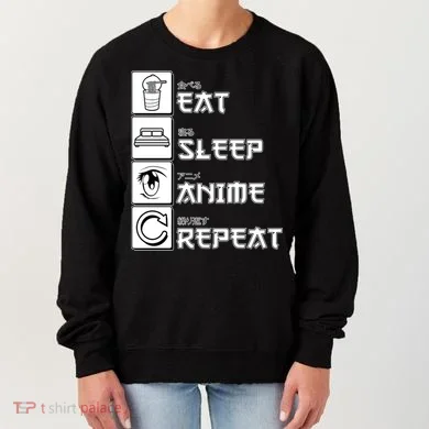 Eat Sleep Anime Repeat Women's Sweatshirt