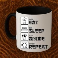 Eat Sleep Anime Repeat Coffee Mug thumb 2