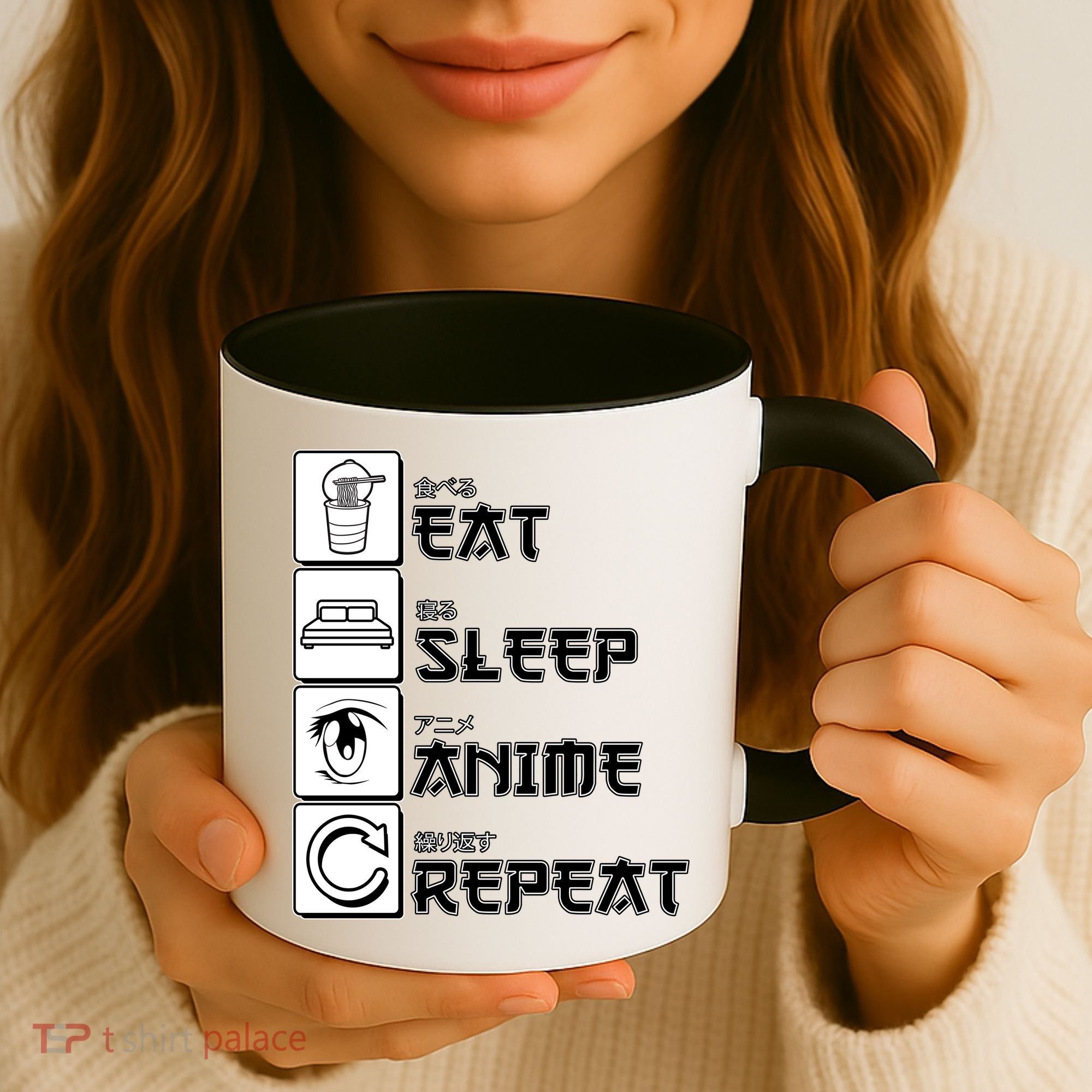 Eat Sleep Anime Repeat Coffee Mug