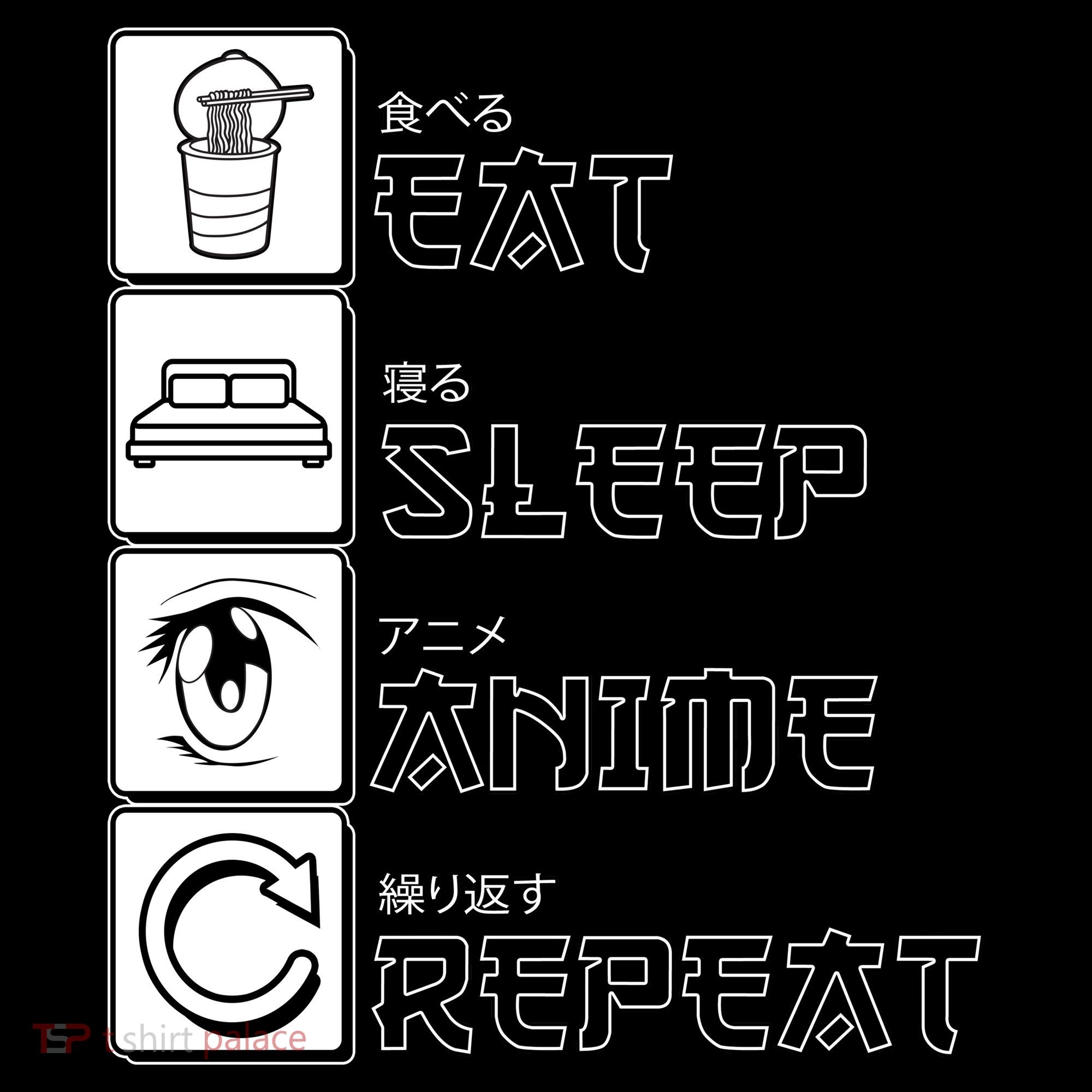 Eat Sleep Anime Repeat Coffee Mug