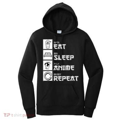 Eat Sleep Anime Repeat Women's Hoodie