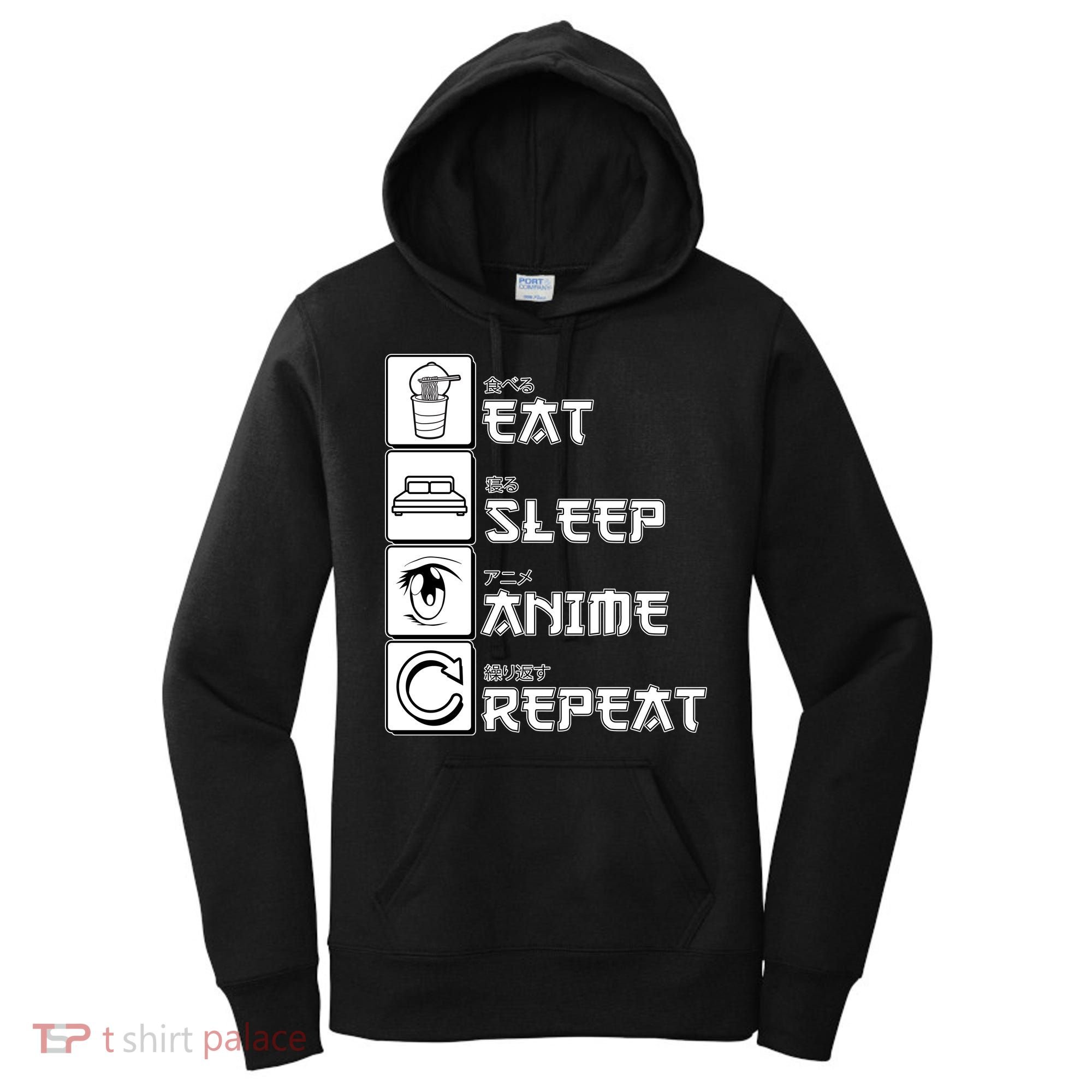 Eat Sleep Anime Repeat Women's Hoodie