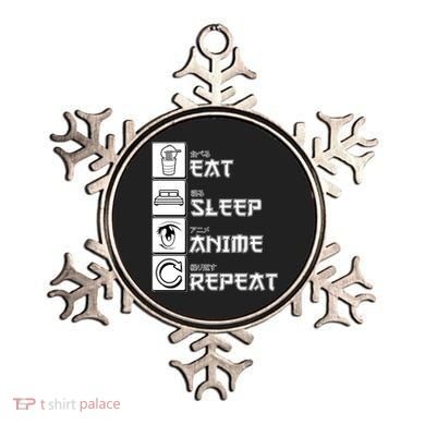 Eat Sleep Anime Repeat Ornament