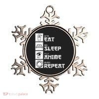 Eat Sleep Anime Repeat Ornament thumb 0