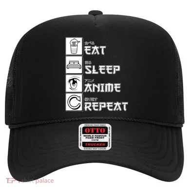 Eat Sleep Anime Repeat Hat