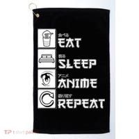 Eat Sleep Anime Repeat Golf Towel thumb 0