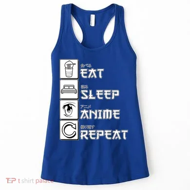 Eat Sleep Anime Repeat Women's Tank Top