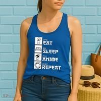 Eat Sleep Anime Repeat Women's Tank Top thumb 2