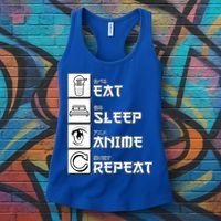 Eat Sleep Anime Repeat Women's Tank Top thumb 3