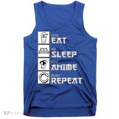 Eat Sleep Anime Repeat Tank Top