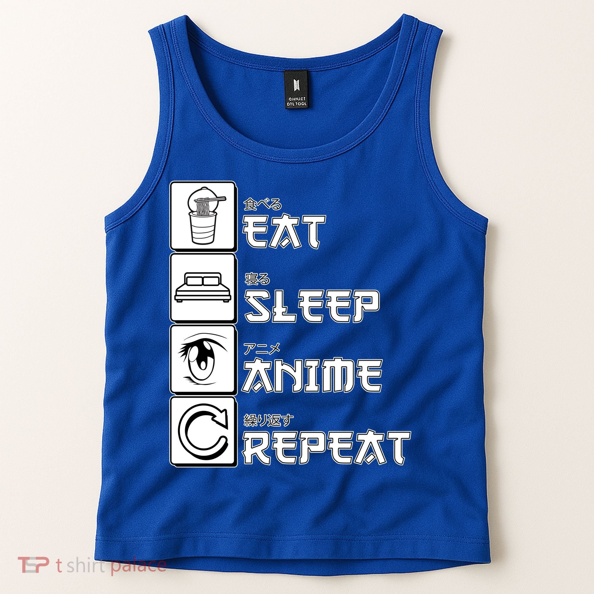 Eat Sleep Anime Repeat Tank Top
