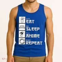 Eat Sleep Anime Repeat Tank Top thumb 3