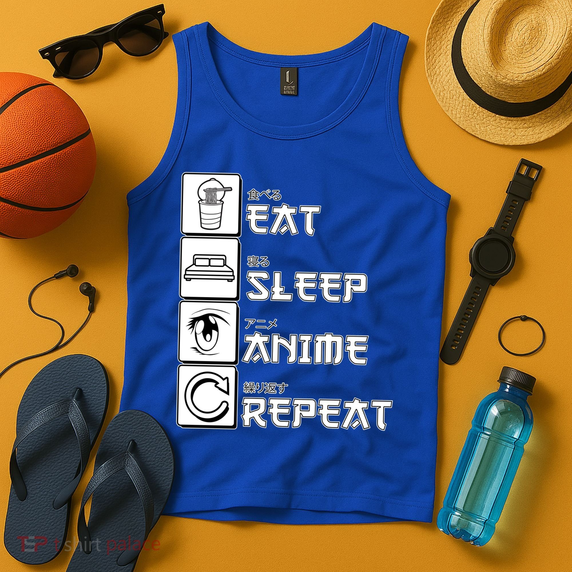 Eat Sleep Anime Repeat Tank Top