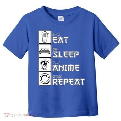 Eat Sleep Anime Repeat Toddler T-Shirt