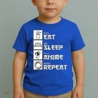 Eat Sleep Anime Repeat Toddler T-Shirt thumb 2