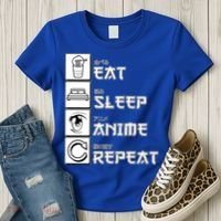 Eat Sleep Anime Repeat Women's T-Shirt thumb 3