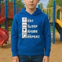 Eat Sleep Anime Repeat Kids Hoodie thumb 2