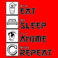 Eat Sleep Anime Repeat Santa Hat thumb 1
