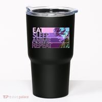 Eat Sleep Anime Repeat Funny Cartoon Tumbler thumb 0