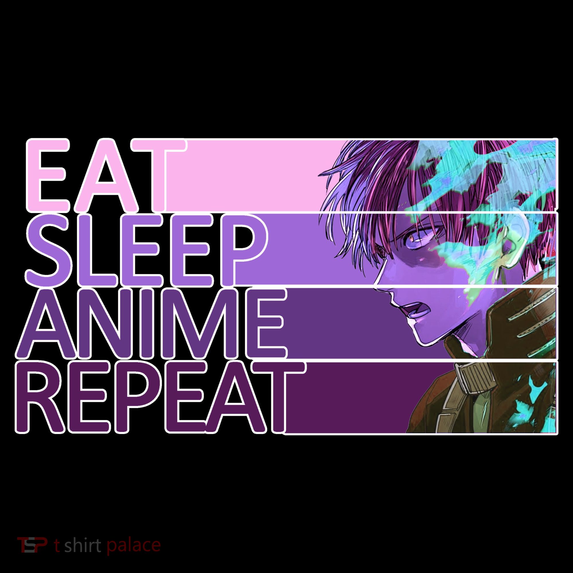 Eat Sleep Anime Repeat Funny Cartoon Women's Tank Top