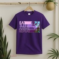 Eat Sleep Anime Repeat Funny Cartoon T-Shirt thumb 2