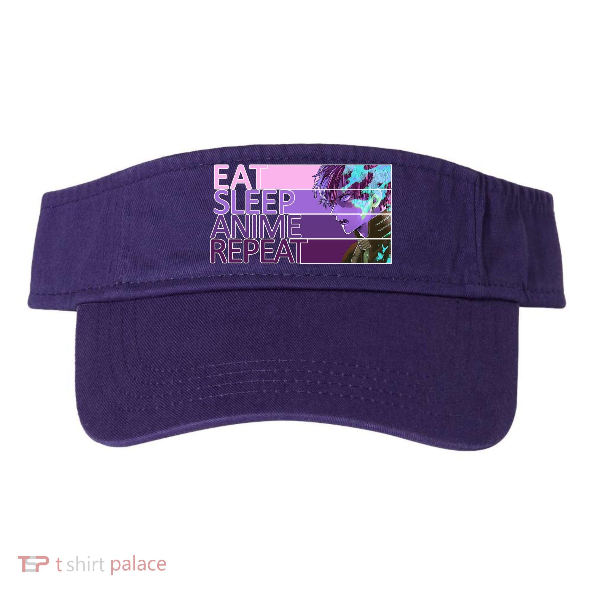 Eat Sleep Anime Repeat Funny Cartoon Visor
