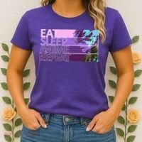 Eat Sleep Anime Repeat Funny Cartoon Women's T-Shirt thumb 2