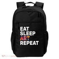 Eat Sleep Art Repeat Backpack thumb 0