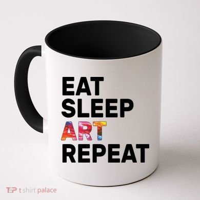 Eat Sleep Art Repeat Coffee Mug