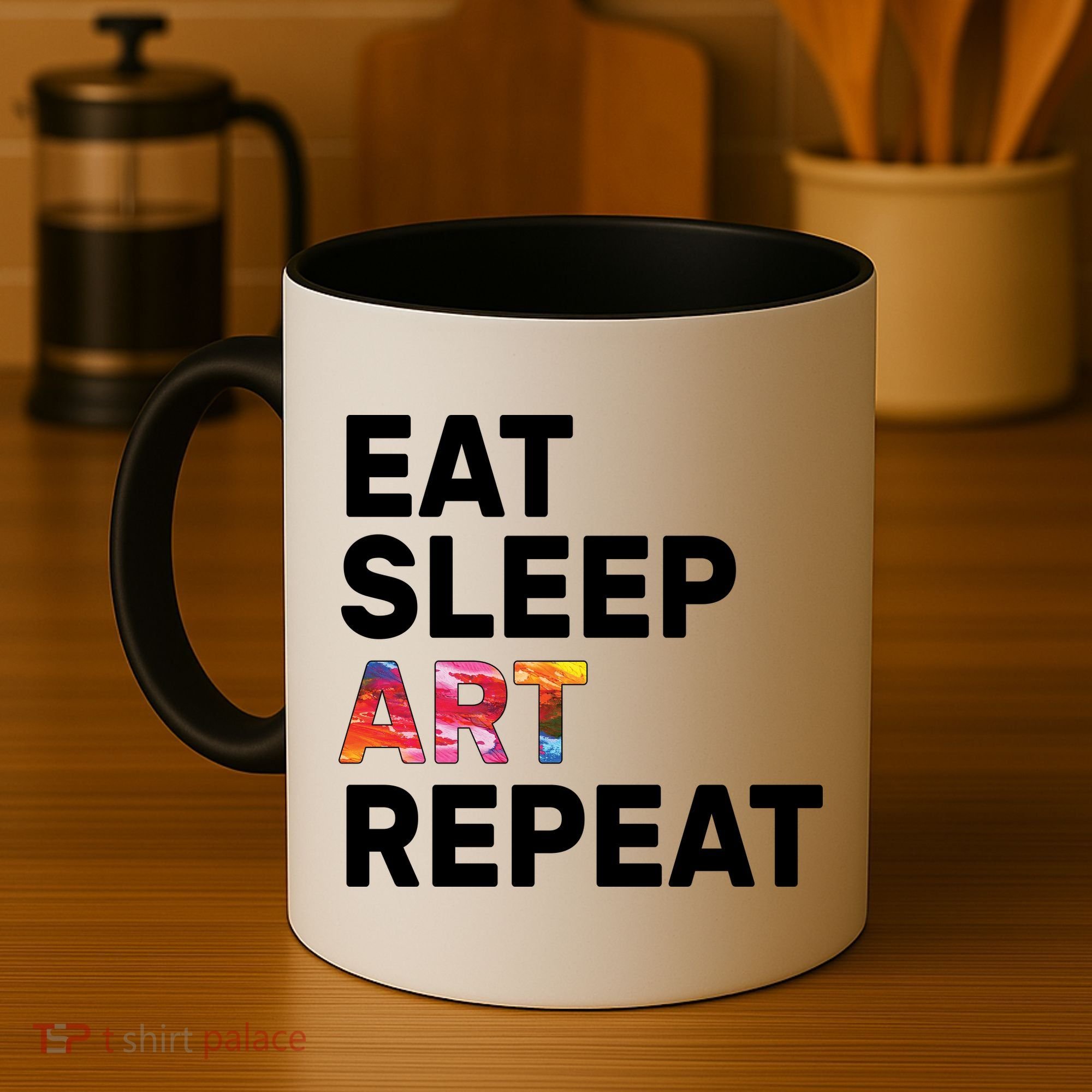 Eat Sleep Art Repeat Coffee Mug