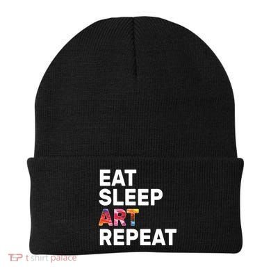 Eat Sleep Art Repeat Beanie