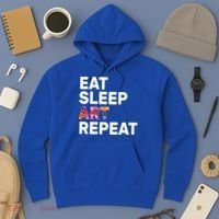 Eat Sleep Art Repeat Hoodie thumb 3