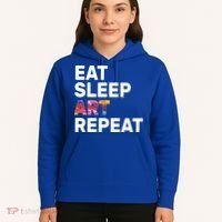 Eat Sleep Art Repeat Hoodie thumb 5