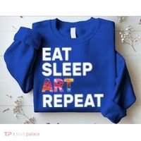 Eat Sleep Art Repeat Sweatshirt thumb 2
