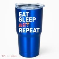 Eat Sleep Art Repeat Tumbler thumb 0