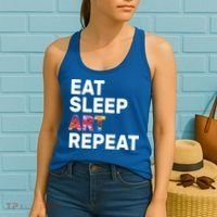 Eat Sleep Art Repeat Women's Tank Top thumb 2