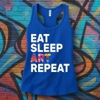 Eat Sleep Art Repeat Women's Tank Top thumb 3