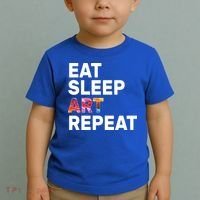 Eat Sleep Art Repeat Toddler T-Shirt thumb 2