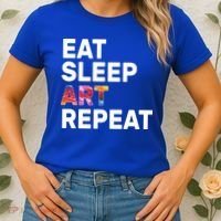 Eat Sleep Art Repeat Women's T-Shirt thumb 2