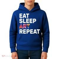 Eat Sleep Art Repeat Kids Hoodie thumb 4