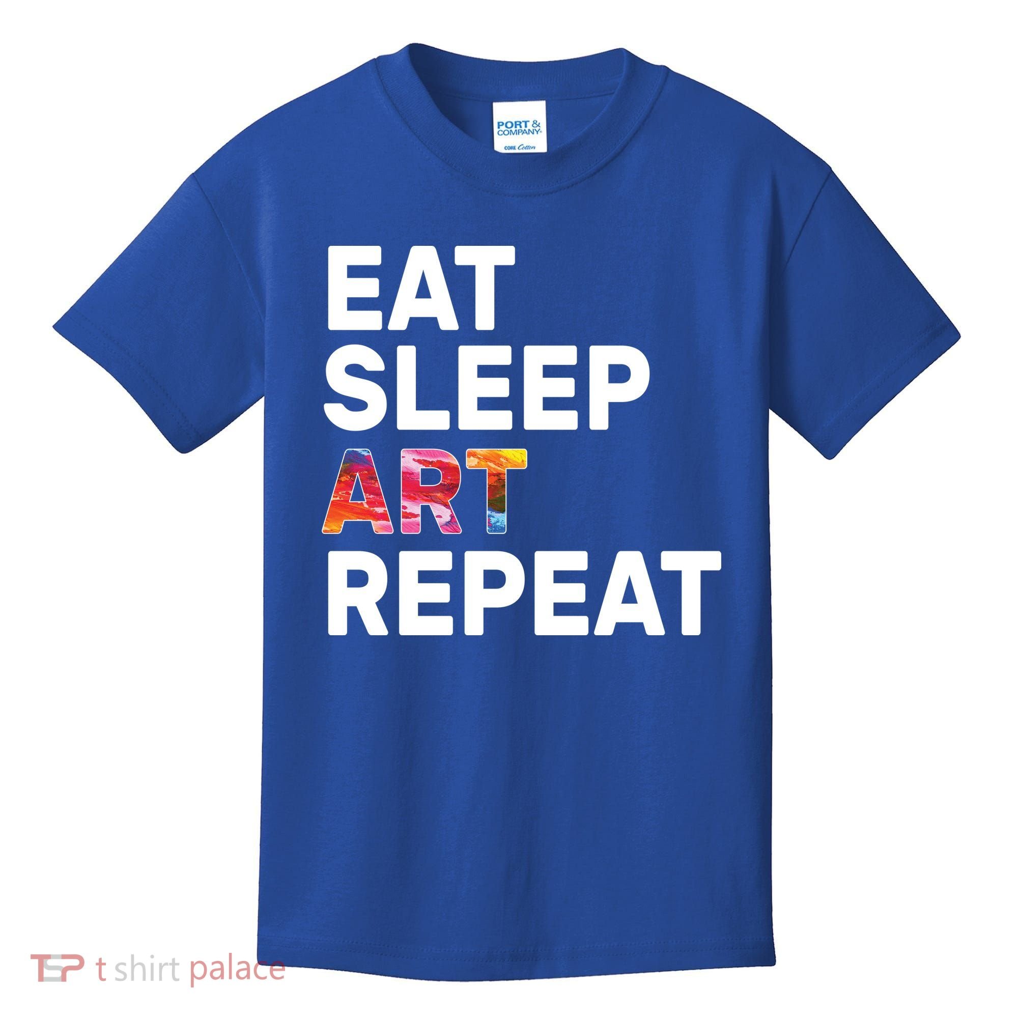 Eat Sleep Art Repeat Kids T-Shirt