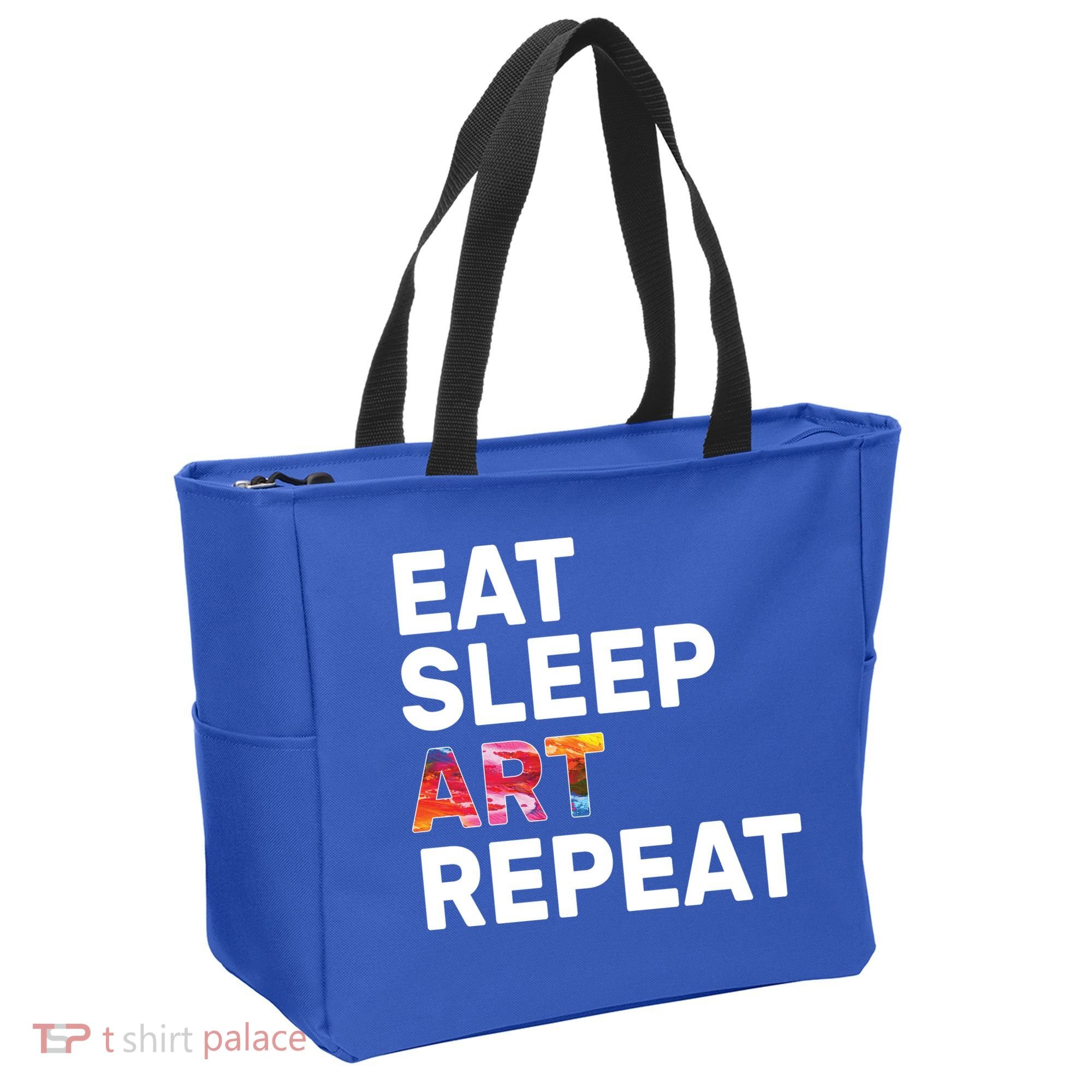 Eat Sleep Art Repeat Tote Bag