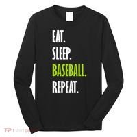 Eat Sleep Baseball Repeat Long Sleeve Shirt thumb 0