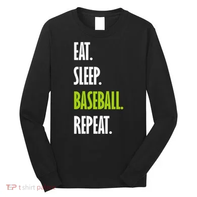 Eat Sleep Baseball Repeat Long Sleeve Shirt