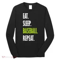 Eat Sleep Baseball Repeat Long Sleeve Shirt thumb 0